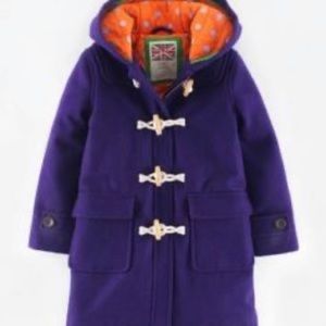Gorgeous Wool duffle Boden 6/7 girls purple toggle warm classic